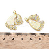 Brass Micro Pave Clear Cubic Zirconia Pendants KK-L213-026G-3