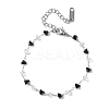 Glass Triangle Beads Link Bracelets BJEW-G774-04P-5