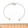 Non-Tarnish Knot Shape Cuff Bangle LS-BJEW-N013-007-5
