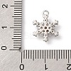 Brass Pave Clear Cubic Zirconia Charms LS-KK-V016-03P-3