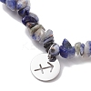 Natural Sodalite Stretch Bracelets BJEW-JB11147-09-3