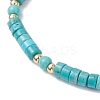 2Pcs Natural Magnesite & Dyed Synthetic Turquoise Beads Stretch Bracelets for Women BJEW-JB13217-5