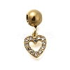 304 Stainless Steel Rhinestone Charms STAS-M109-05G-02-1