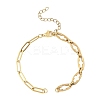 304 Stainless Steel Hollow Cross Link Chain Paperclip Chain Bracelet Making AJEW-JB01422-1