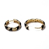 Brass Micro Pave Clear Cubic Zirconia Huggie Hoop Earrings EJEW-H121-22G-3