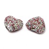 Sparkling Acrylic Heart Beads with Rhinestone Embellishment OACR-NH0001-02B-02-2