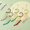 Natural Gemstone Pendant Decorations HJEW-JM01130-5