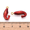 304 Stainless Steel Enamel Pendants STAS-N124-23G-3