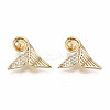 Brass Micro Pave Clear Cubic Zirconia Peg Bails Pendants KK-T056-93G-NF-1