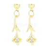 Brass Pave Clear Cubic Zirconia Fold Over Clasps LS-KK-F875-11G-1