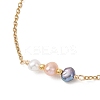 Natural Cultured Freshwater Pearl Beads Link Bracelets BJEW-JB13173-3