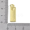 Brass Micro Pave Clear Cubic Zirconia Pendants KK-P266-06G-D-3
