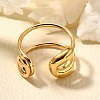 304 Stainless Steel Open Cuff Rings for Women LS-RJEW-A054-01G-1