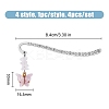 4Pcs 4 Style Acrylic Butterfly Pendant Bookmarks with Natural Gemstone Chips AJEW-PH01475-2