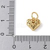 925 Sterling Silver 3D Hollow Flower Heart Charms LS-STER-M099-02G-3