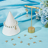 16Pcs 2 Style Brass Micro Pave Clear Cubic Zirconia Charms KK-BBC0010-97-4