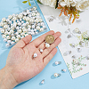 120Pcs 3 Styles ABS Plastic Imitation Pearl Pendants KY-HS0004-09-3