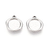 304 Stainless Steel Pendant Cabochon Settings STAS-T067-70B-P-1