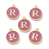 Golden Plated Alloy Enamel Charms ENAM-XCP0001-13R-2