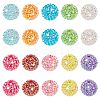 20Pcs 10 Colors AB Color Plated Acrylic Rhinestone Beads OACR-PH0004-01-2