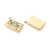 304 Stainless Steel Enamel Pendants STAS-N124-20G-2