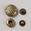 4Pcs Alloy Snap Button BUTT-WH0036-01H-AB-1