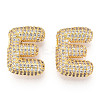 Brass Micro Pave Cubic Zirconia Pendants KK-N254-06G-E-1