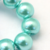 Baking Paint Pearlized Glass Pearl Round Bead Strands LS-HY-Q003-6mm-65-3