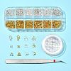 Brass and Iron Beeds with Strong Stretchy Beading Elastic Thread and Iron Beading Tweezers DIY-FS0005-74-7