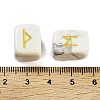 Rectangle Natural Howlite Rune Stones G-Z059-01B-3