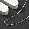 Brass Link Chain Necklaces for Women NJEW-D302-17RG-2