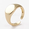 Brass Cuff Rings RJEW-C101-03G-2