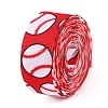 Baseball Pattern Heat Transfer Polyester Ribbons OCOR-WH0066-65C-2
