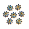 Multi-Petal Alloy Enamel Bead Caps FIND-G029-02G-04-2