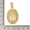 Rack Plating Brass Micro Pave Clear Cubic Zirconia Pendants KK-C067-09G-02-3