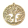 304 Stainless Steel Pendants STAS-R116-08G-1