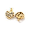 Rack Plating Brass Micro Pave Cubic Zirconia Charms KK-C038-04G-2