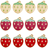 42Pcs 3 Colors Light Gold Plated Alloy Enamel Pendants FIND-SC0013-21-1