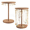 Round Wood Jewelry Necklace Display Organizer Hanging Tower Rack NDIS-TAC0001-01A-2