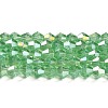 Transparent Electroplate Glass Beads Strands GLAA-F029-4mm-A24-1