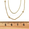 Brass Double Layer Necklaces NJEW-D302-52G-5