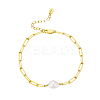 Natural Freshwater Pearls Bead Link Bracelets BJEW-I314-134-1