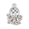 Brass Micro Pave Cubic Zirconia Pendants KK-L261-14B-P-1