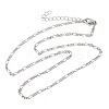 Brass Figaro Chain Necklaces for Women NJEW-B157-02P-5