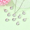 SHEGRACE Valentine's Day Brass Clear Cubic Zirconia Charms XGRQ3P533-594P-5