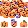 55Pcs 3 Styles Pumpkin Resin Cabochons RESI-OC0001-71-1