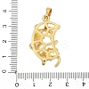 Flower Brass Pendant Cabochon Settings KK-S521-05G-3