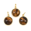 Natural Tiger Eye Pendants KK-H538-22A-G-1