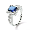Brass Micro Pave Cubic Zirconia Ring RJEW-Z033-05A-1