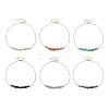 Natural & Synthetic Mixed Gemstone Chip Bib Necklaces NJEW-JN04950-1